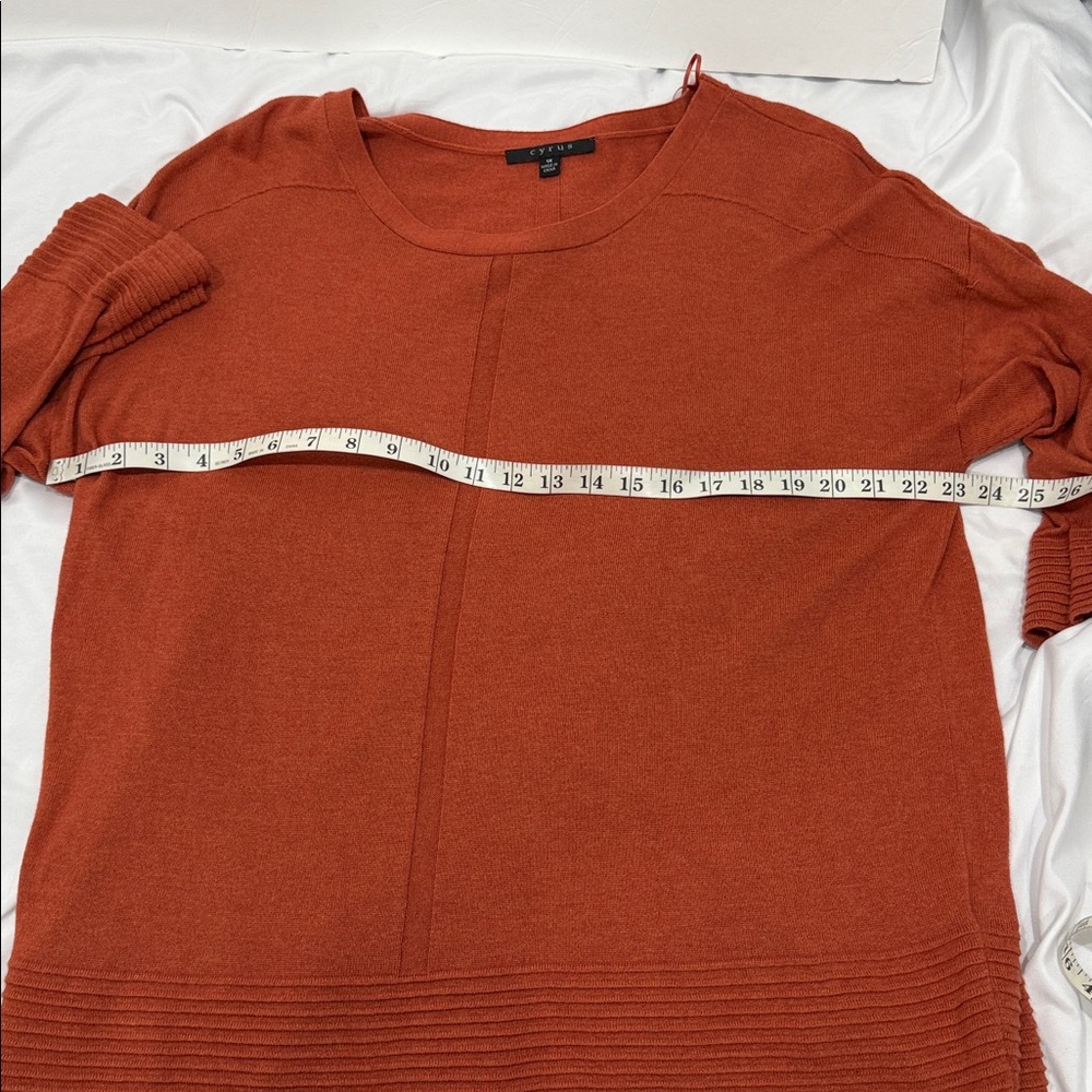Cyrus Rust Orange 3/4 Dolman sleeves Knit Sweater size 1X - Picture 7 of 8